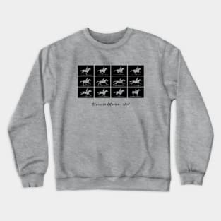 Horse in motion (black) Crewneck Sweatshirt